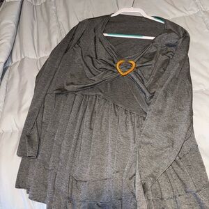 Grey long sleeved shirt